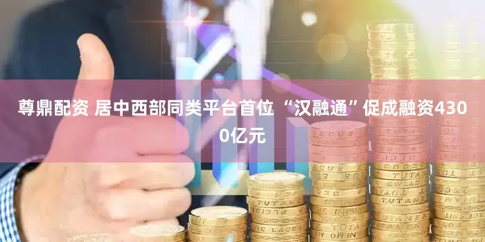 尊鼎配资 居中西部同类平台首位 “汉融通”促成融资4300亿元