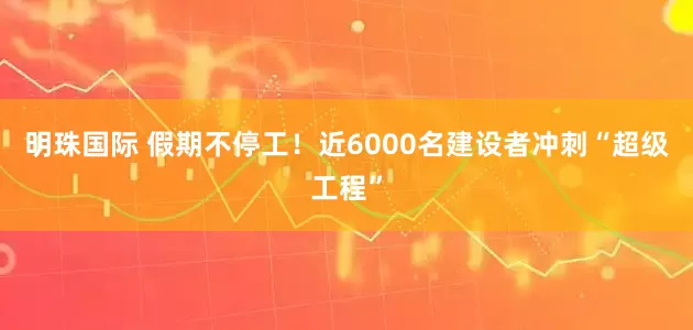 明珠国际 假期不停工!近6000名建设者冲刺“超级工程”